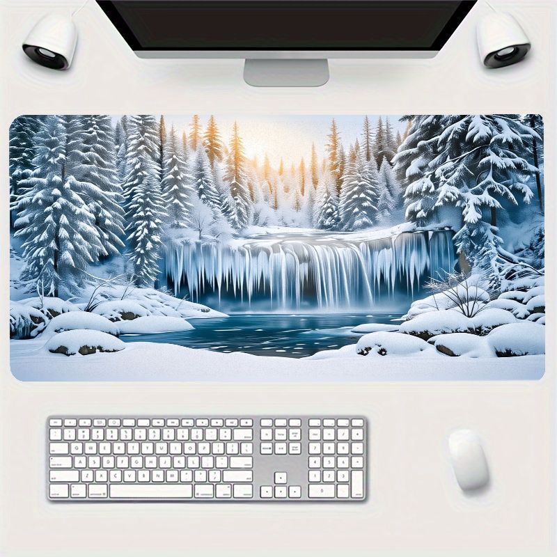 Gaming Accessories Brands - Marka Kış Kar Manzarası Büyük Mouse