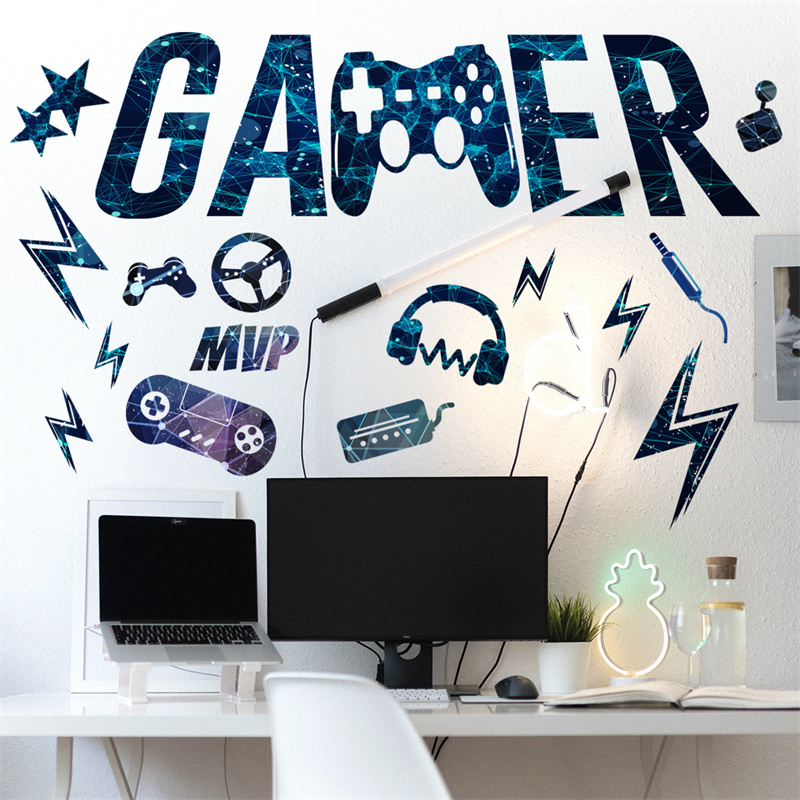 Gaming Accessories Wallpaper - Oyuncu Vinil Duvar Çıkartmaları Oyun Odası
